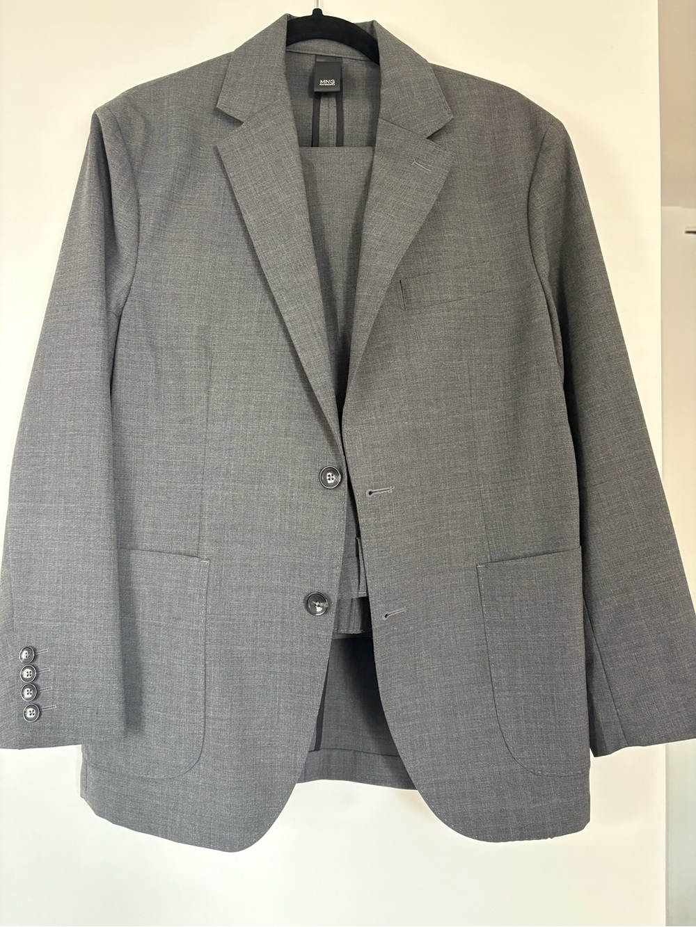 Mango Men's Gray Suit Modern Tailored Fit